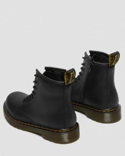 Boots 1460 en cuir Softy T à lacets Junior in Noir
