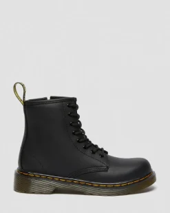 Boots 1460 en cuir Softy T à lacets Junior in Noir