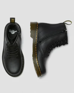 Boots 1460 en cuir Softy T à lacets Junior in Noir