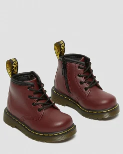 Boots 1460 en cuir Softy T pour bébé in Rouge Cherry Red