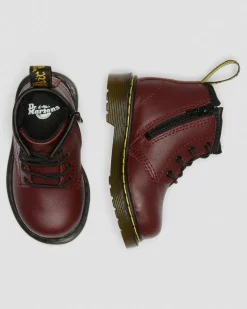 Boots 1460 en cuir Softy T pour bébé in Rouge Cherry Red