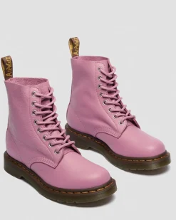 Boots 1460 en cuir souple in Rose Poudré