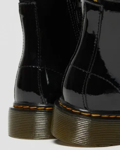 Boots 1460 en cuir verni à lacets Junior in Noir