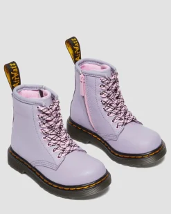 Boots 1460 en cuir Virginia à lacets pour tout-petit in Lavande