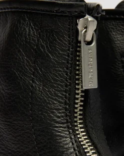 Boots 1460 en cuir virginia à zip in Noir