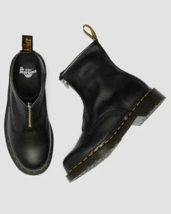 Boots 1460 en cuir virginia à zip in Noir