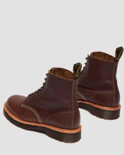 Boots 1460 en cuir Wild Grain in Marron Sépia