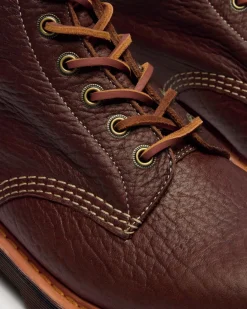 Boots 1460 en cuir Wild Grain in Marron Sépia
