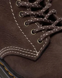 Boots 1460 en Tumbled Nubuck pour tout-petit in Marron Foncé