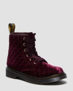 Boots 1460 en velours à lacets Junior