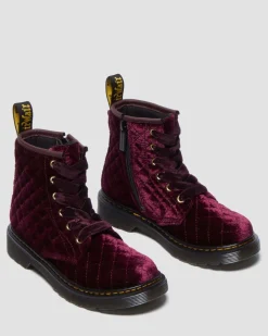 Boots 1460 en velours à lacets Junior