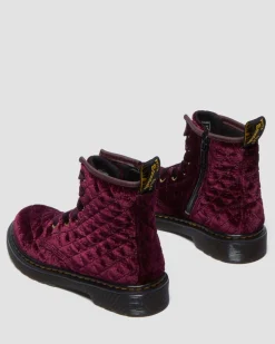 Boots 1460 en velours à lacets Junior