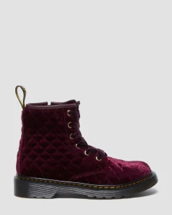 Boots 1460 en velours à lacets Junior