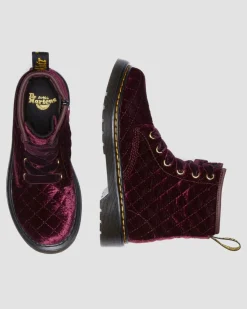 Boots 1460 en velours à lacets Junior