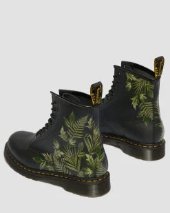 Boots 1460 Evergreen en Genix Nappa in Noir & Vert