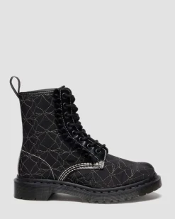 Boots 1460 Frill en cuir à lacets in Noir