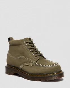 Boots Lowell Chukka en nubuck à bout mocassin in Olive Vert