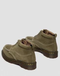 Boots Lowell Chukka en nubuck à bout mocassin in Olive Vert
