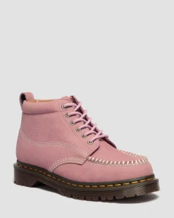 Boots Lowell Chukka en nubuck à bout mocassin in Rose Poudré