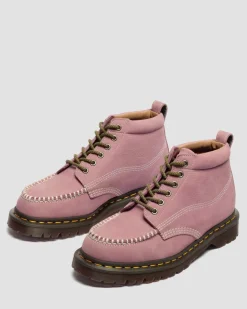 Boots Lowell Chukka en nubuck à bout mocassin in Rose Poudré