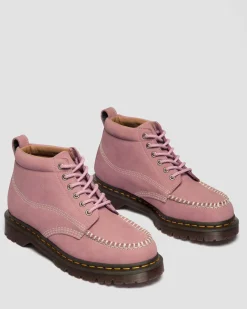 Boots Lowell Chukka en nubuck à bout mocassin in Rose Poudré
