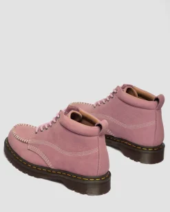 Boots Lowell Chukka en nubuck à bout mocassin in Rose Poudré