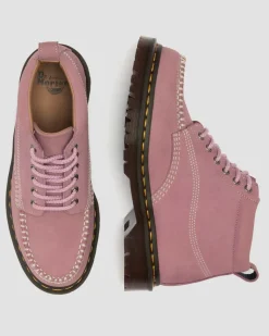 Boots Lowell Chukka en nubuck à bout mocassin in Rose Poudré