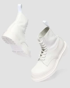 BOOTS 1460 / 1461 MM6 EN CUIR in Blanc
