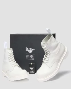 BOOTS 1460 / 1461 MM6 EN CUIR in Blanc