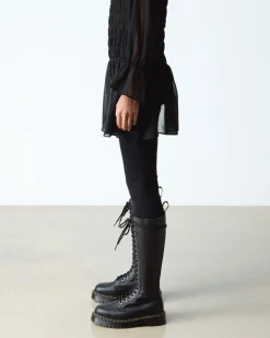 Boots montantes 1B60 Bex en cuir Pisa in Noir
