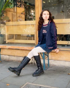 Boots montantes 1B60 Bex en cuir Pisa in Noir