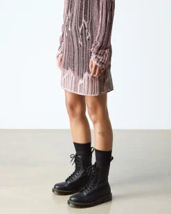Boots montantes 1490 en cuir Virginia in Noir