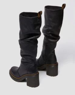 Boots montantes Kasey en cuir Virginia in Noir