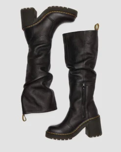 Boots montantes Kasey en cuir Virginia in Noir