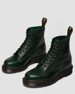 Boots 1460 Pascal en Cuir Buckingham in Vert Doc's