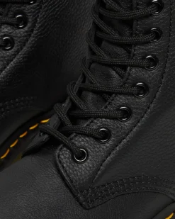 Boots 1460 Pascal en cuir Virginia à lacets in Noir