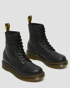 Boots 1460 Pascal en cuir Virginia à lacets in Noir