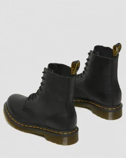 Boots 1460 Pascal en cuir Virginia à lacets in Noir