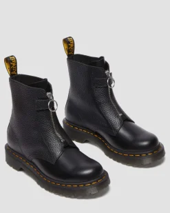 Boots 1460 Pascal à fermetures zippées en cuir in Noir