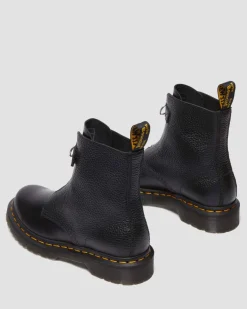 Boots 1460 Pascal à fermetures zippées en cuir in Noir
