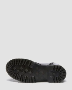 Boots plateformes Jadon en cuir Distressed Patent in Noir