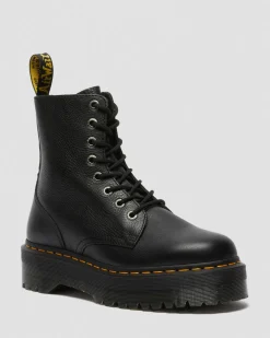 Boots plateformes Jadon III en cuir Pisa in Noir