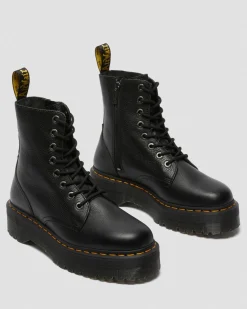 Boots plateformes Jadon III en cuir Pisa in Noir