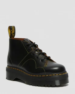 Boots plateformes Quad Church en cuir in Noir