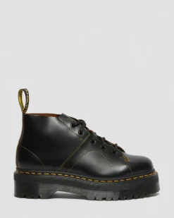 Boots plateformes Quad Church en cuir in Noir