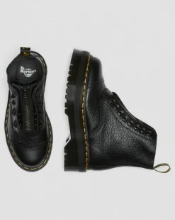 Boots plateformes Sinclair en cuir Milled Nappa in Noir