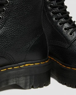 Boots plateformes Sinclair en cuir Milled Nappa in Noir
