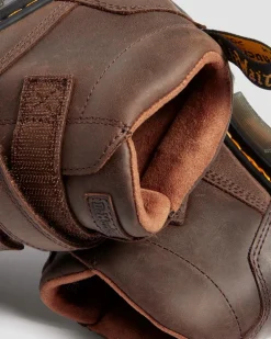 Boots Raffe en cuir Easy-On Junior in Marron Foncé