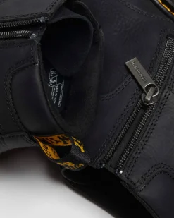 Boots Raffe en cuir Junior in Noir