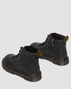 Boots Raffe en cuir Junior in Noir
